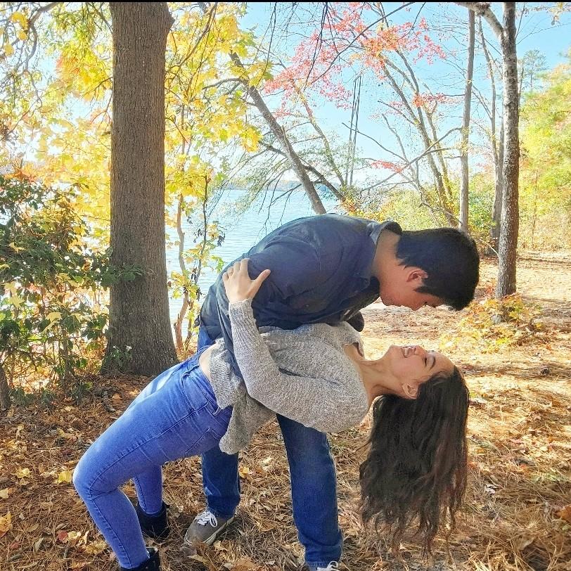 Lake engagement photo shoot