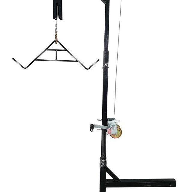 HME Truck Hitch Game Hunting Hoist - Complete Kit (Includes Winch/Gambrel for Skinning or Cleaning game) | 400 lb Capacity