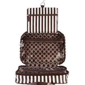 Brown & White Large Hanging Weekender Bag