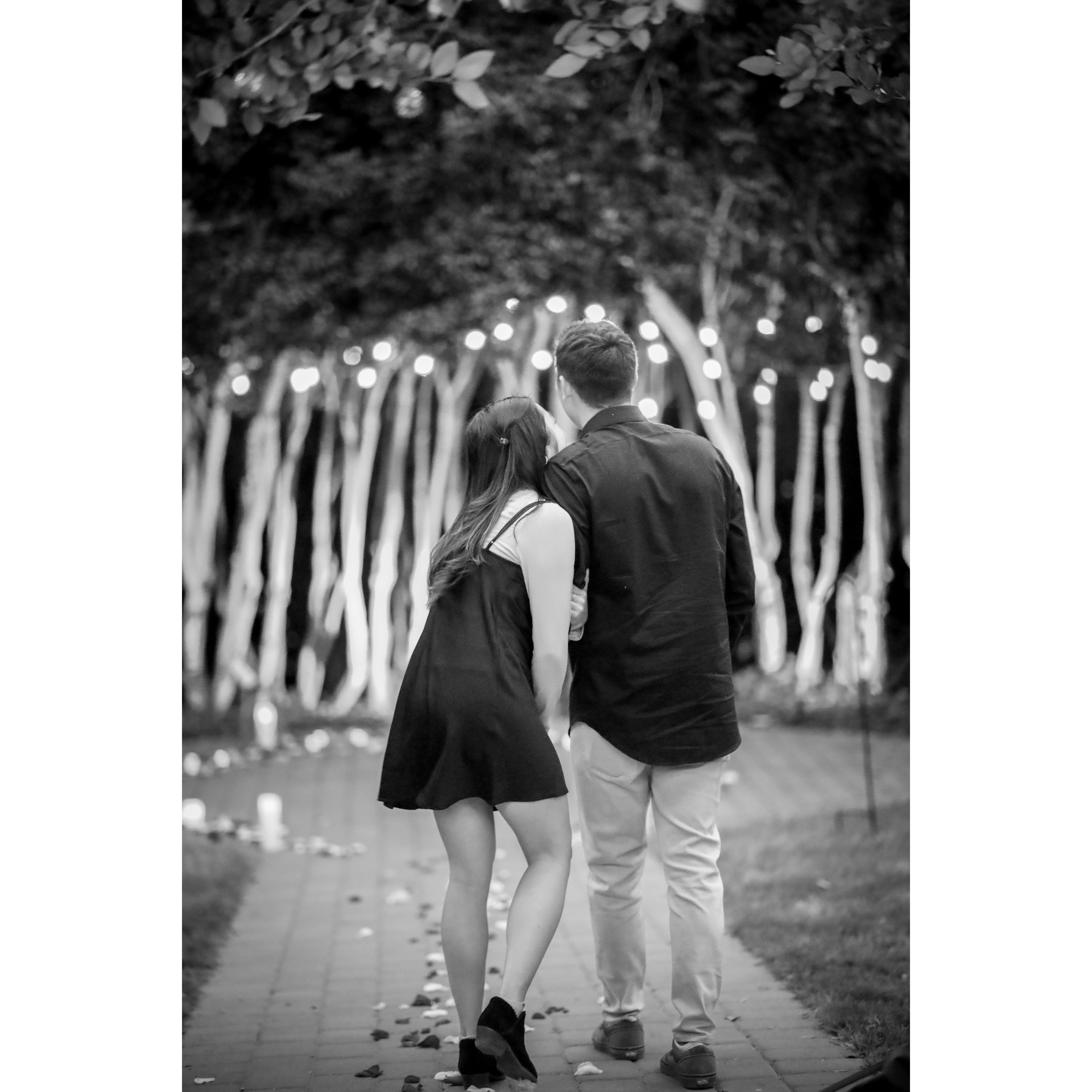 10.28.2022 - Annie and James walking towards the proposal