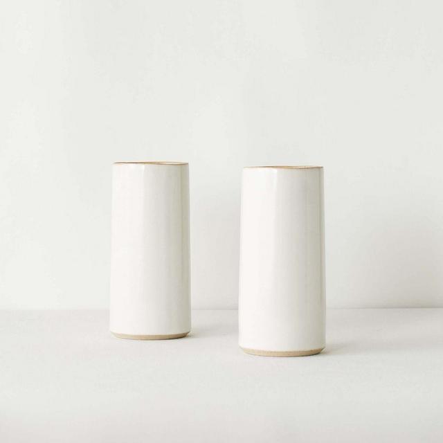 Minimal Cylinder White Vase