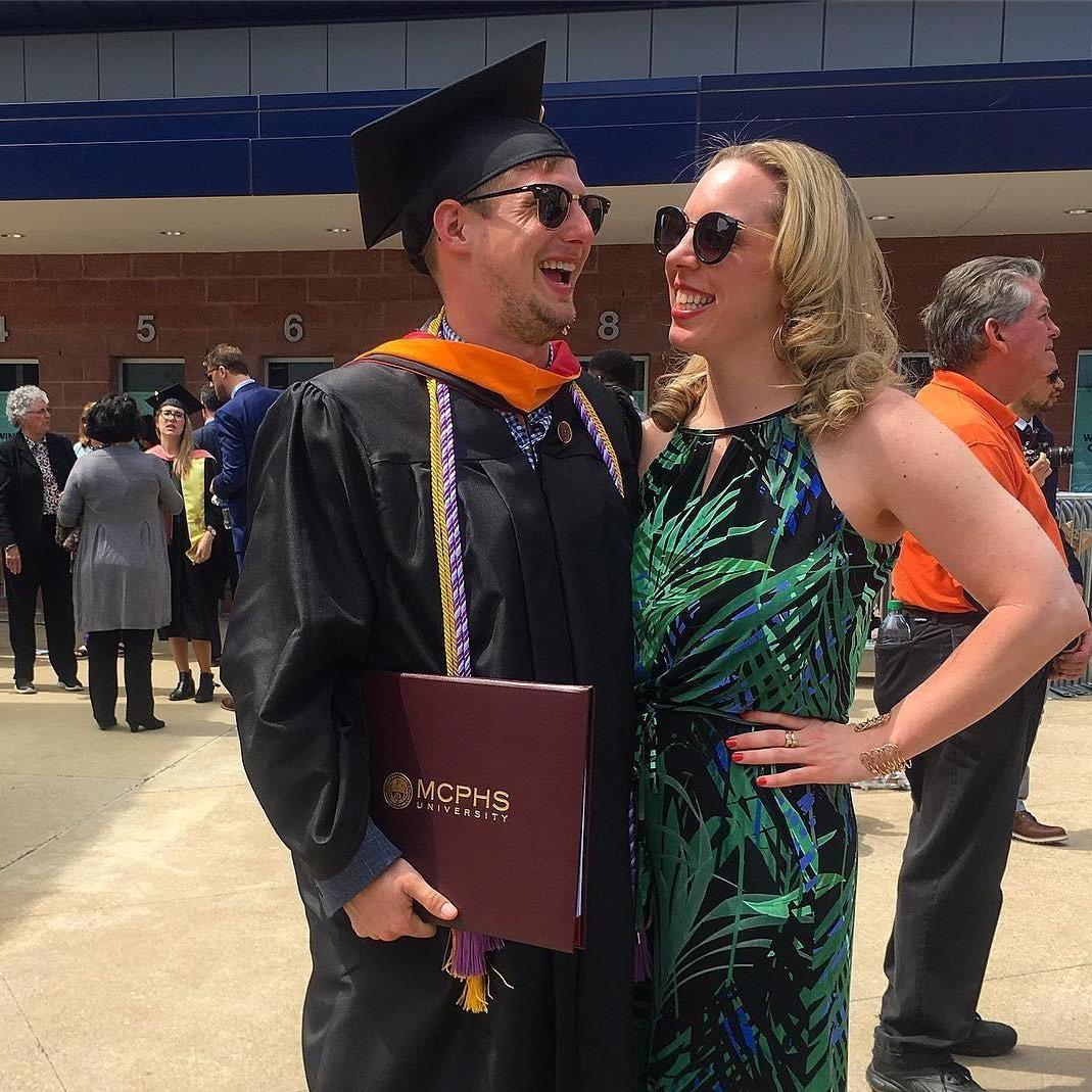 Matt graduates from MCPHS at Gillette Stadium where the Patriots play!