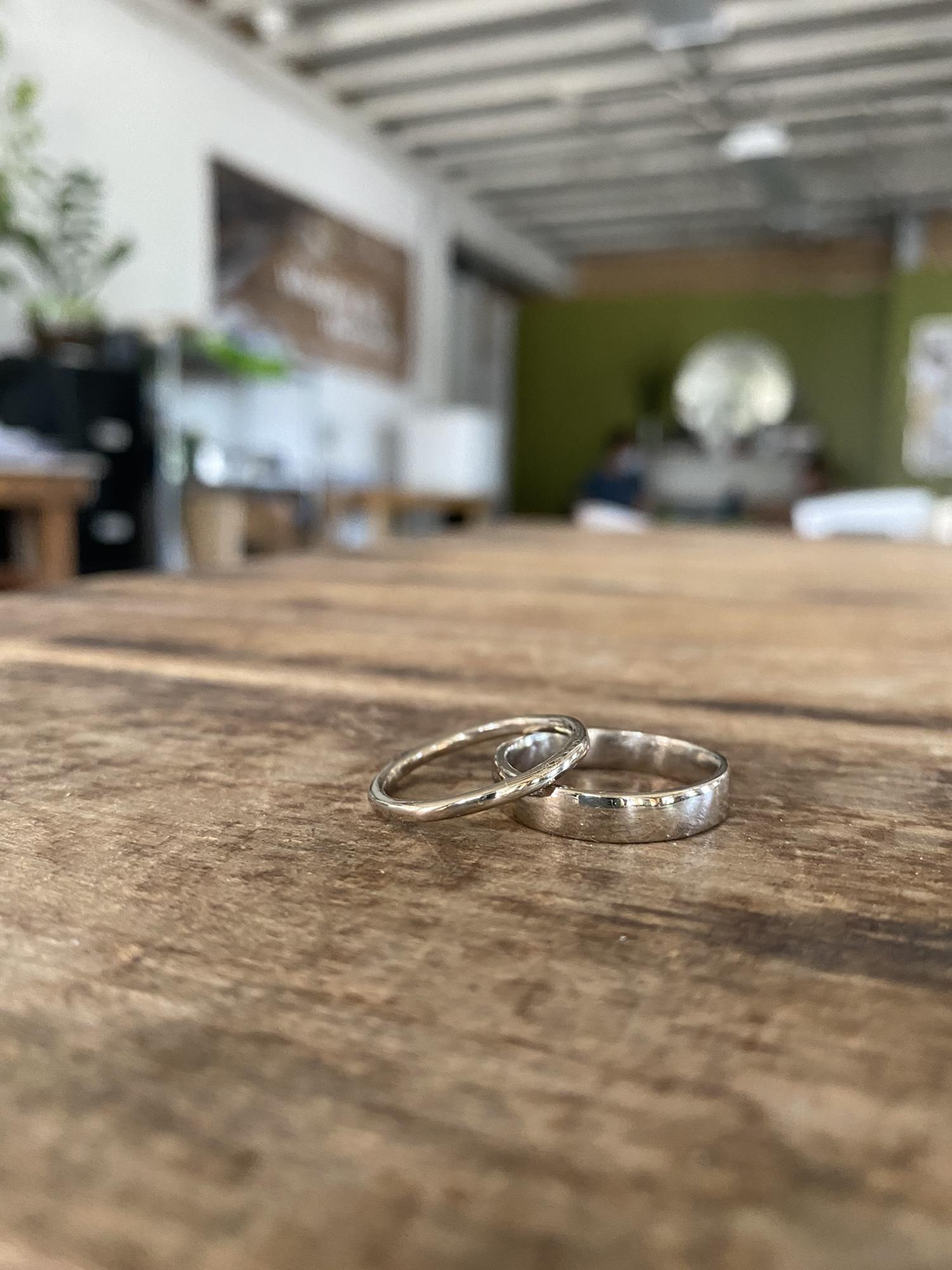 We spent a day making each other’s wedding bands!