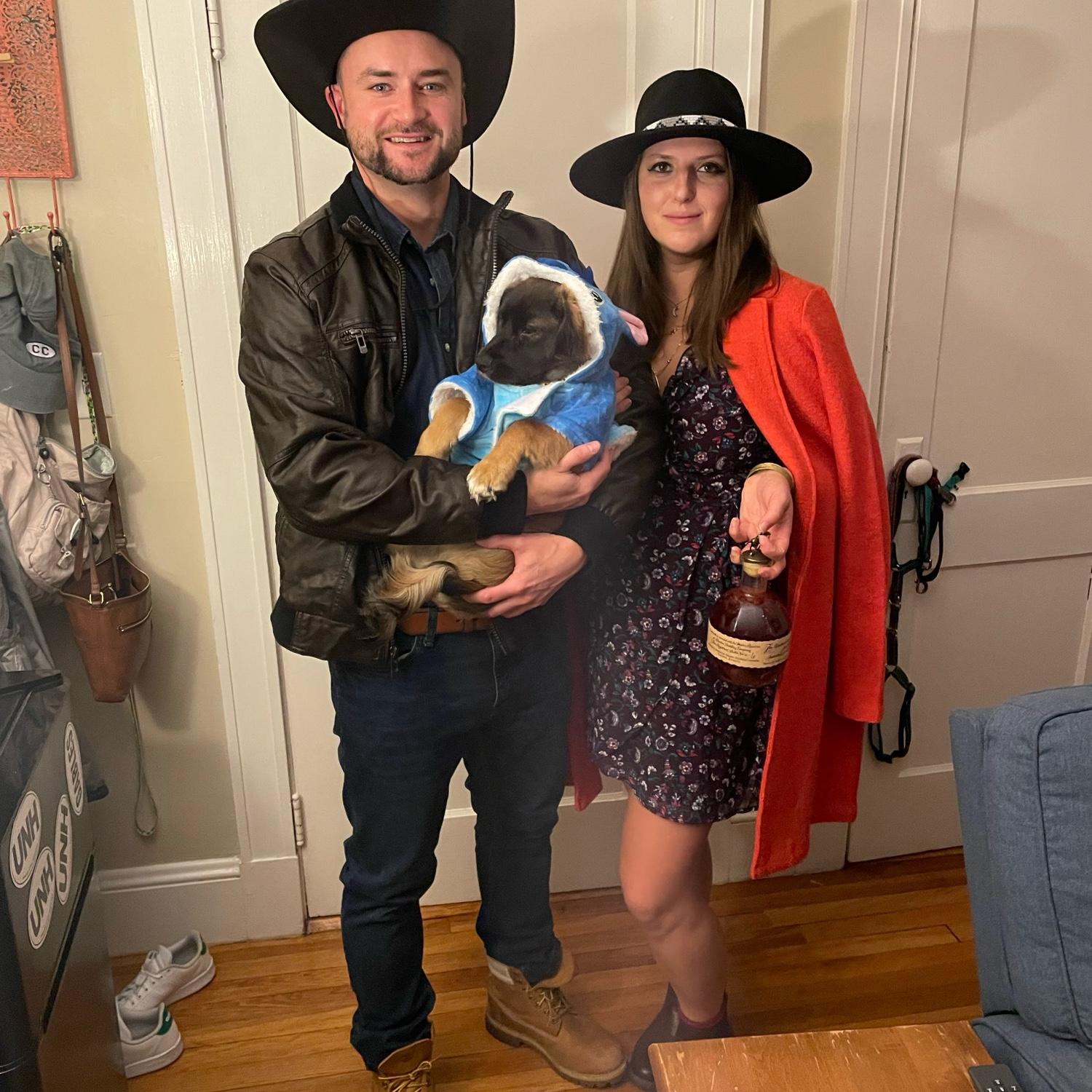 Any Yellowstone fans out there? Beth & Rip with a dog named stitch