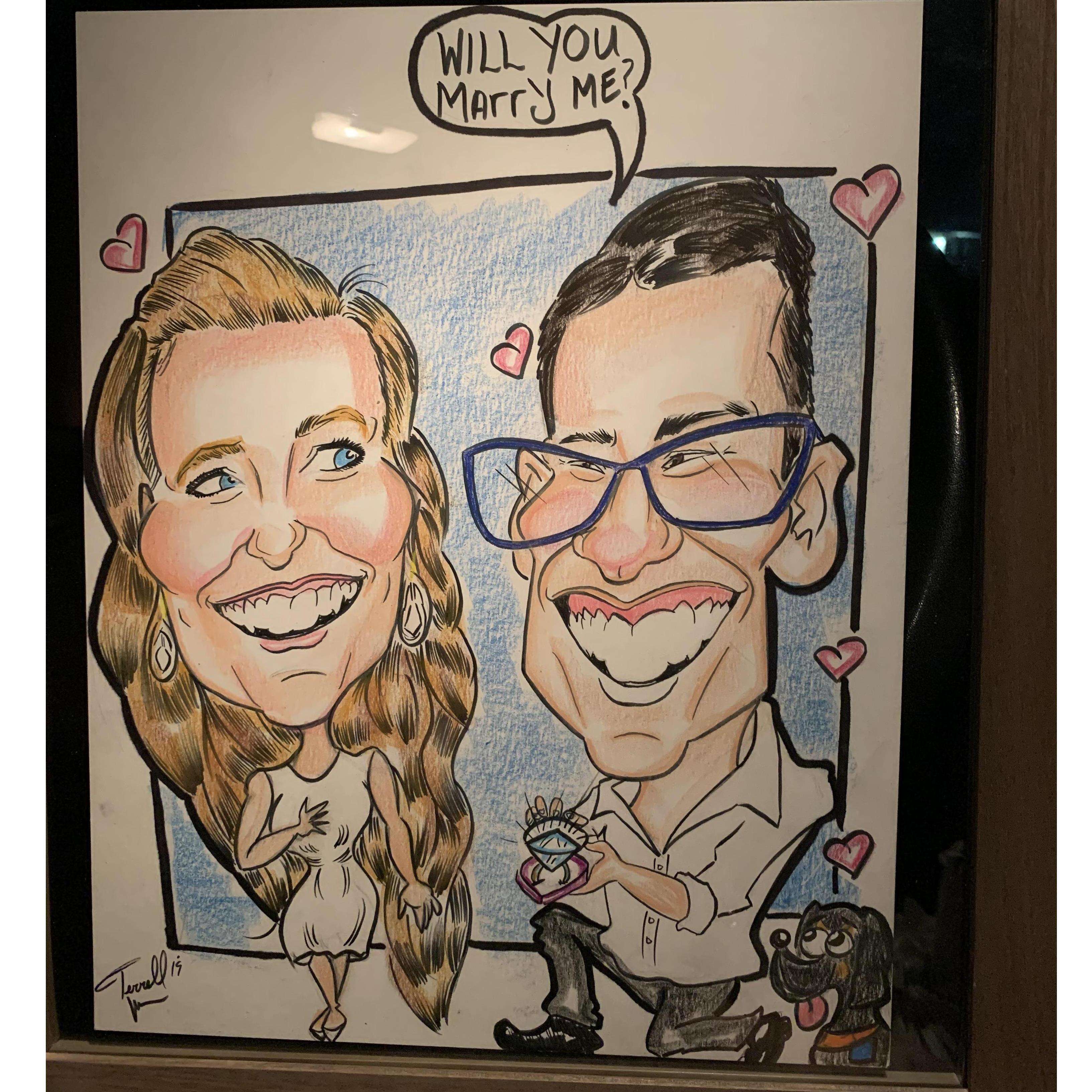 The awesome caricature!