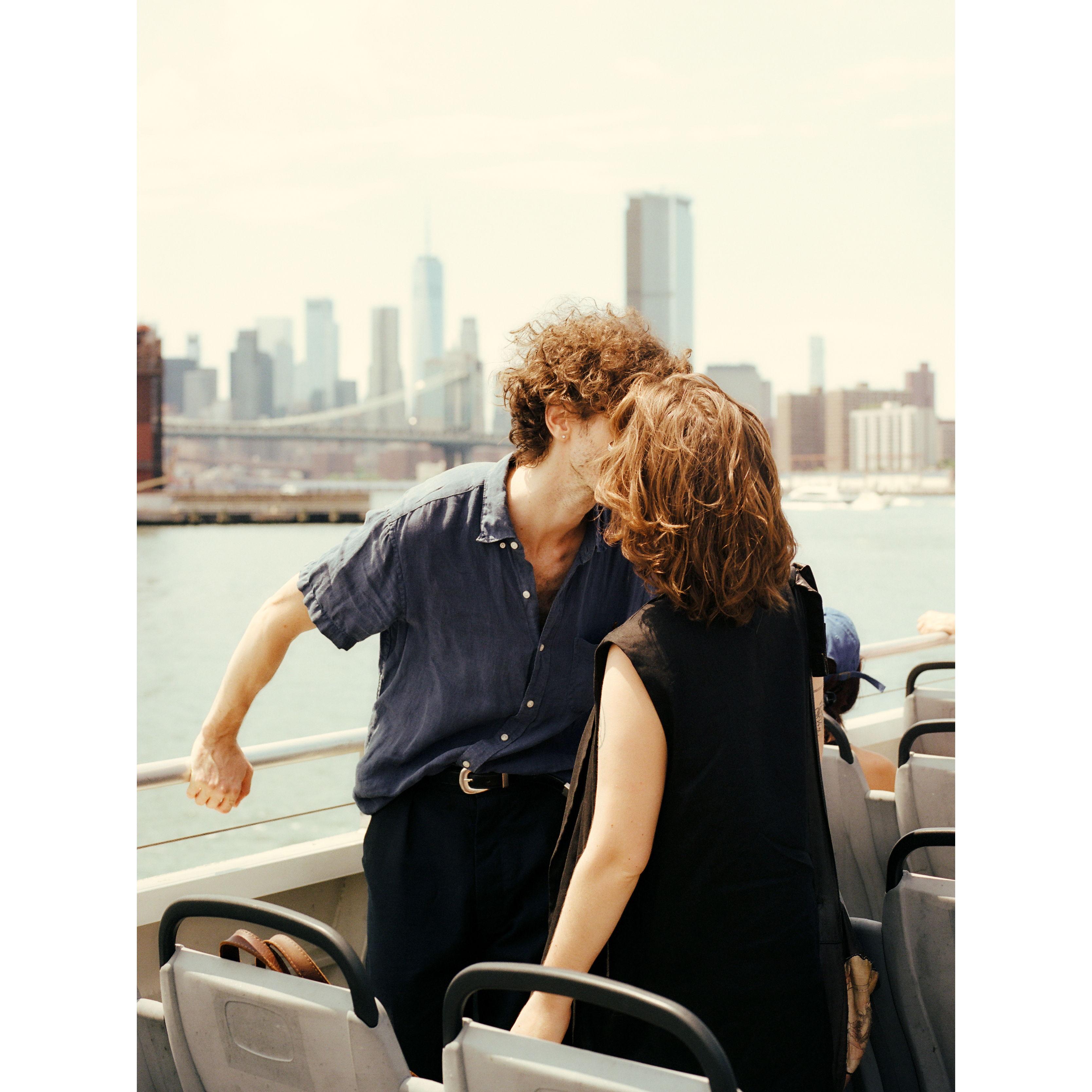 on the ferry