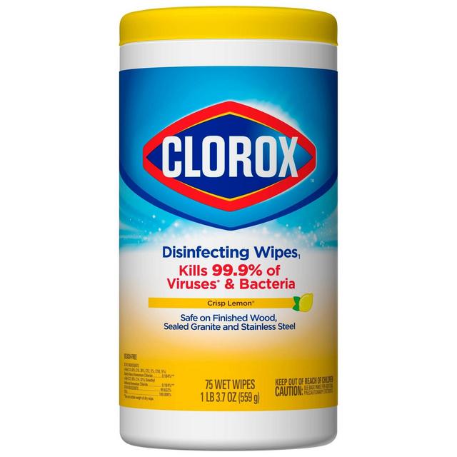 Clorox Disinfecting Wipes Bleach Free Cleaning Wipes - Crisp Lemon - 75ct