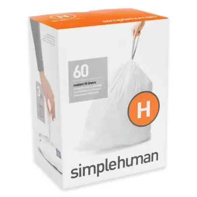 simplehuman® Code H 100-Pack 30-35-Liter Custom-Fit Liners in White