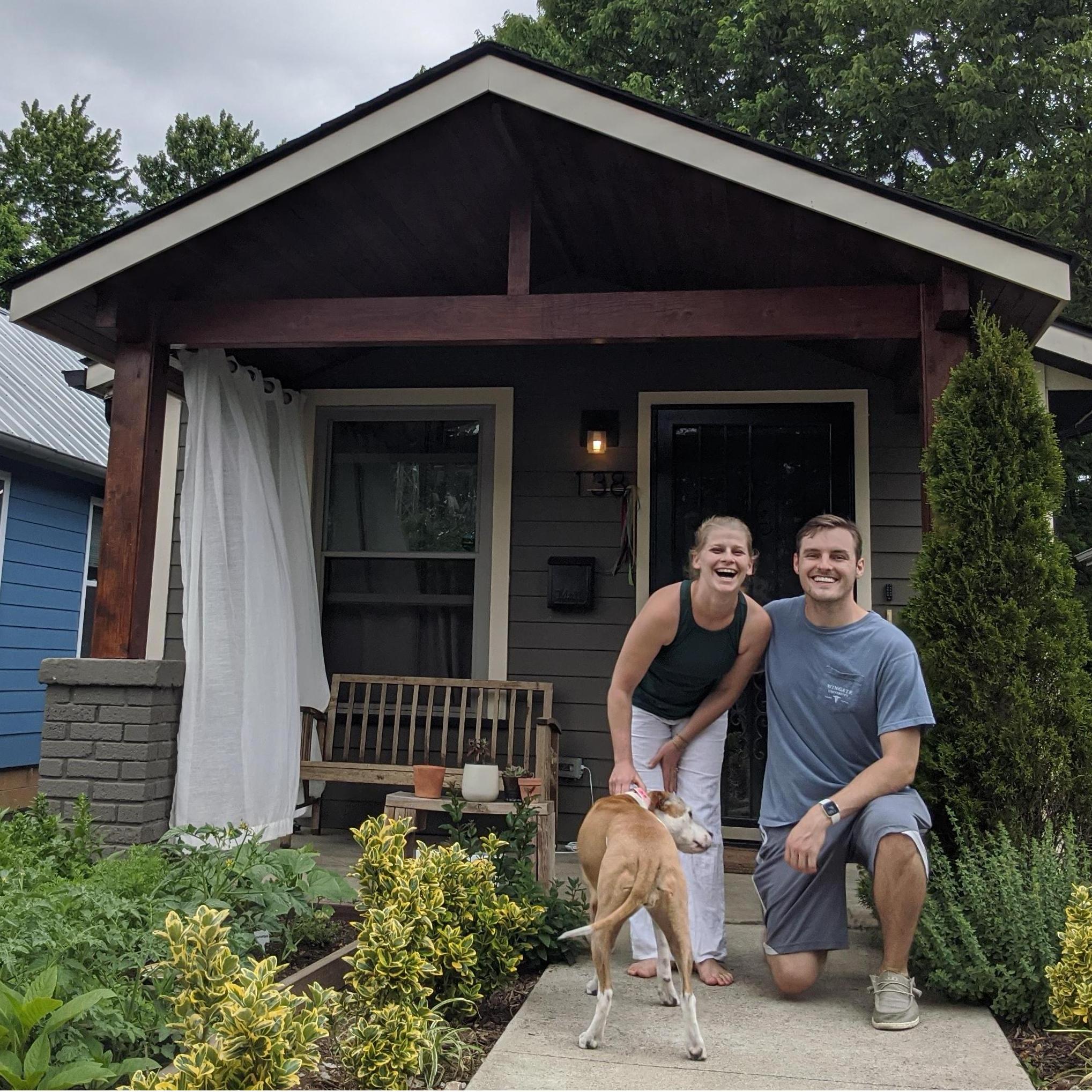 In front of Shotgun Sally - Becca's 120 year old shotgun house