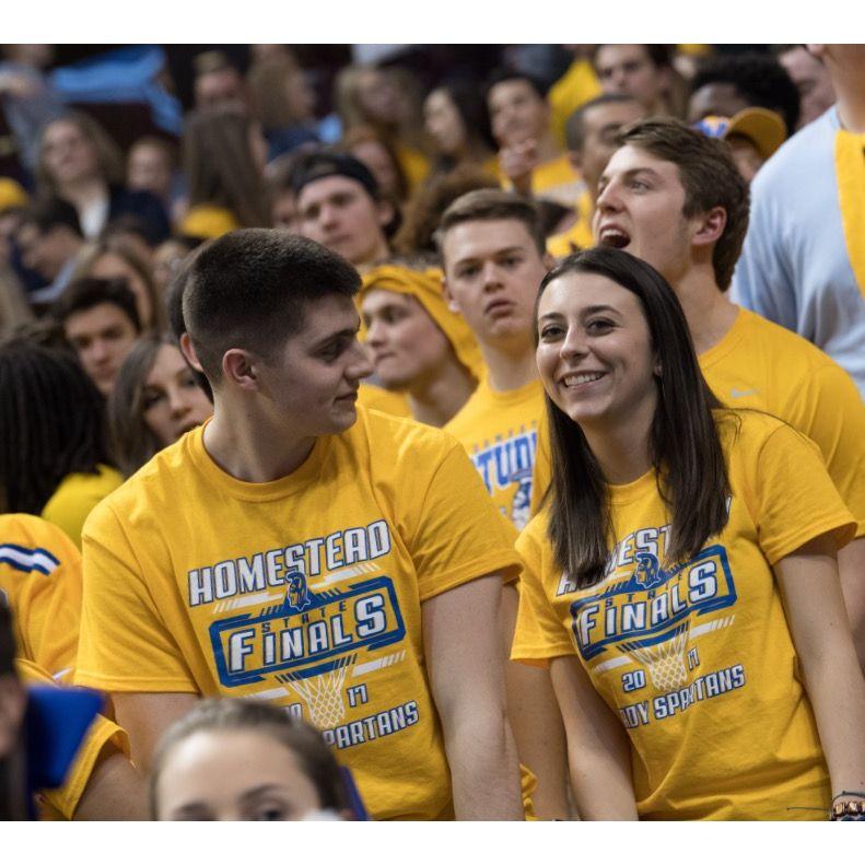 Captured In The High School Student Section.