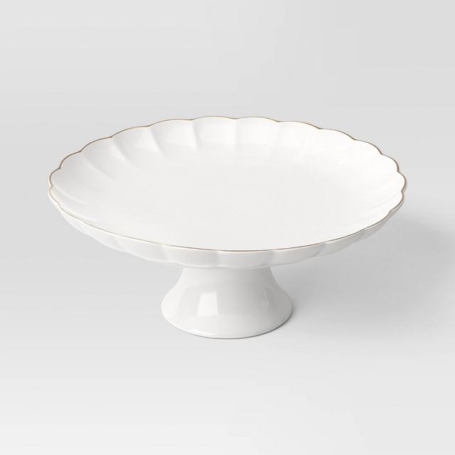 Ribbed Scallop Cake Stand - Threshold™