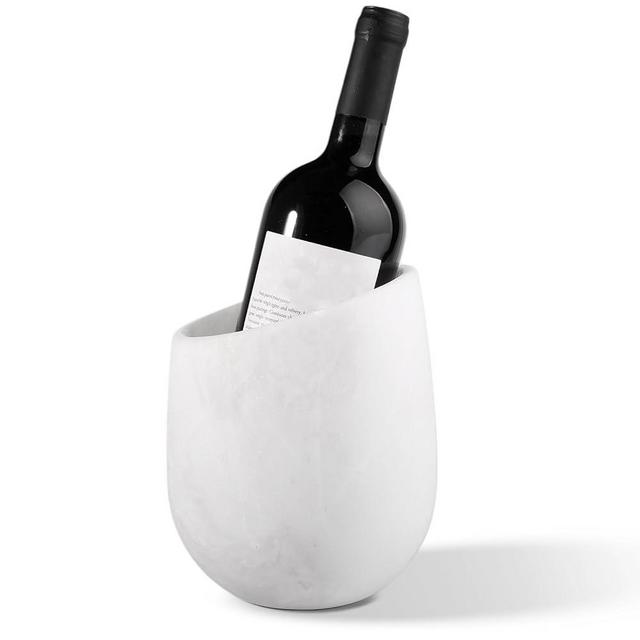 BCS Marble Wine Bottle Chiller Bucket - Versatile Wine & Champagne Chillers for Bottles - Applicable to Kitchen Utensil Holder/Makeup Brush Holder/Pen Holder for desk That Also Serve as Lamp Shade