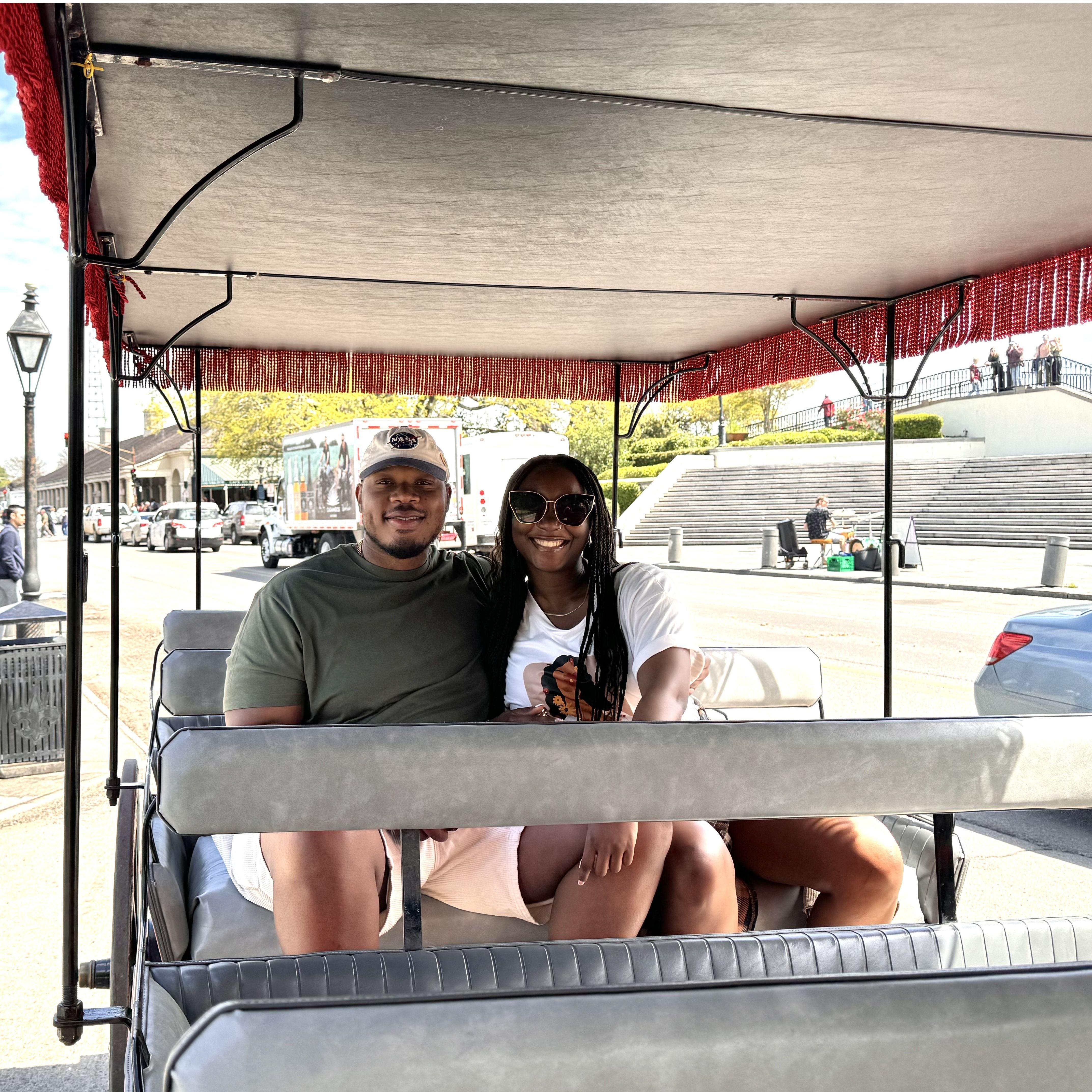 Spring vacation, NOLA 2024.
Impromptu horse carriage ride around French Quarter on a perfect day.
