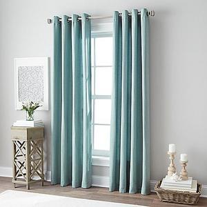 Botanical Grommet Top Window Curtain Panel