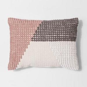 Pink Texture Color Block Lumbar Throw Pillow - Project 62™