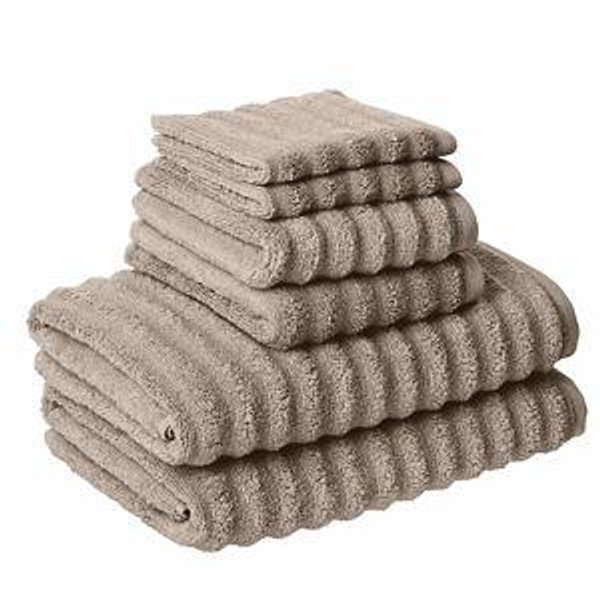 Modern Threads Luxury 100% Cotton 6-pc Wavy Towel Set, Gray
