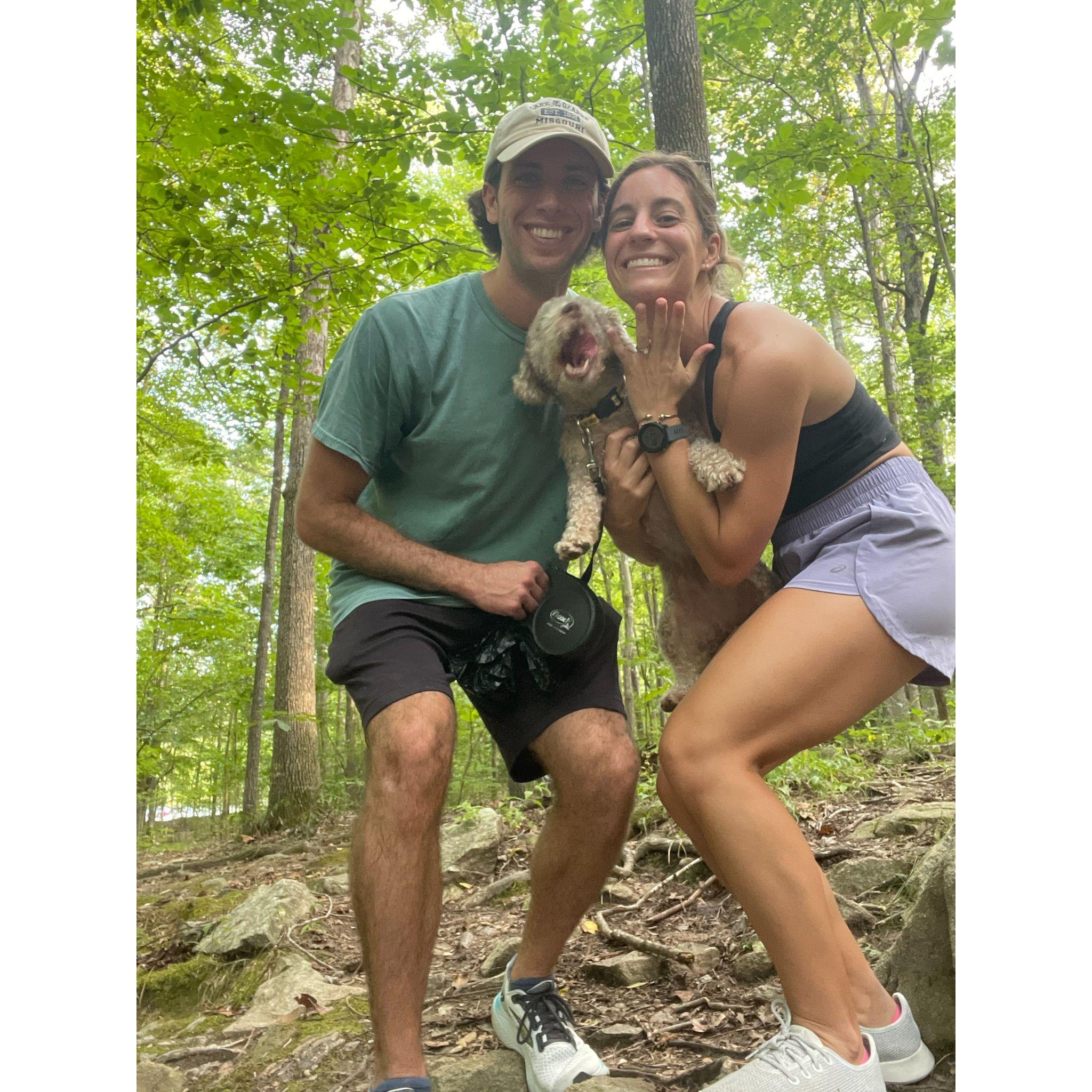 Engaged on 8/31/24 and Mardi was our witness.