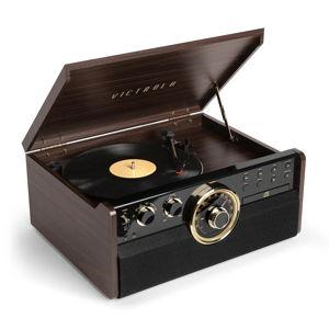 Victrola Empire 6-in-1 Wood Record Player Espresso