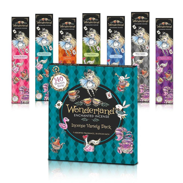 Mecka Wonderland Fantasy Incense Sticks Gift Set | 140 Insence-Sticks for a Whimsical Journey | 7 Enchanting Scents for Aromatherapy & Relaxation | Premium Slow Burn Long Lasting All Natural Insenses