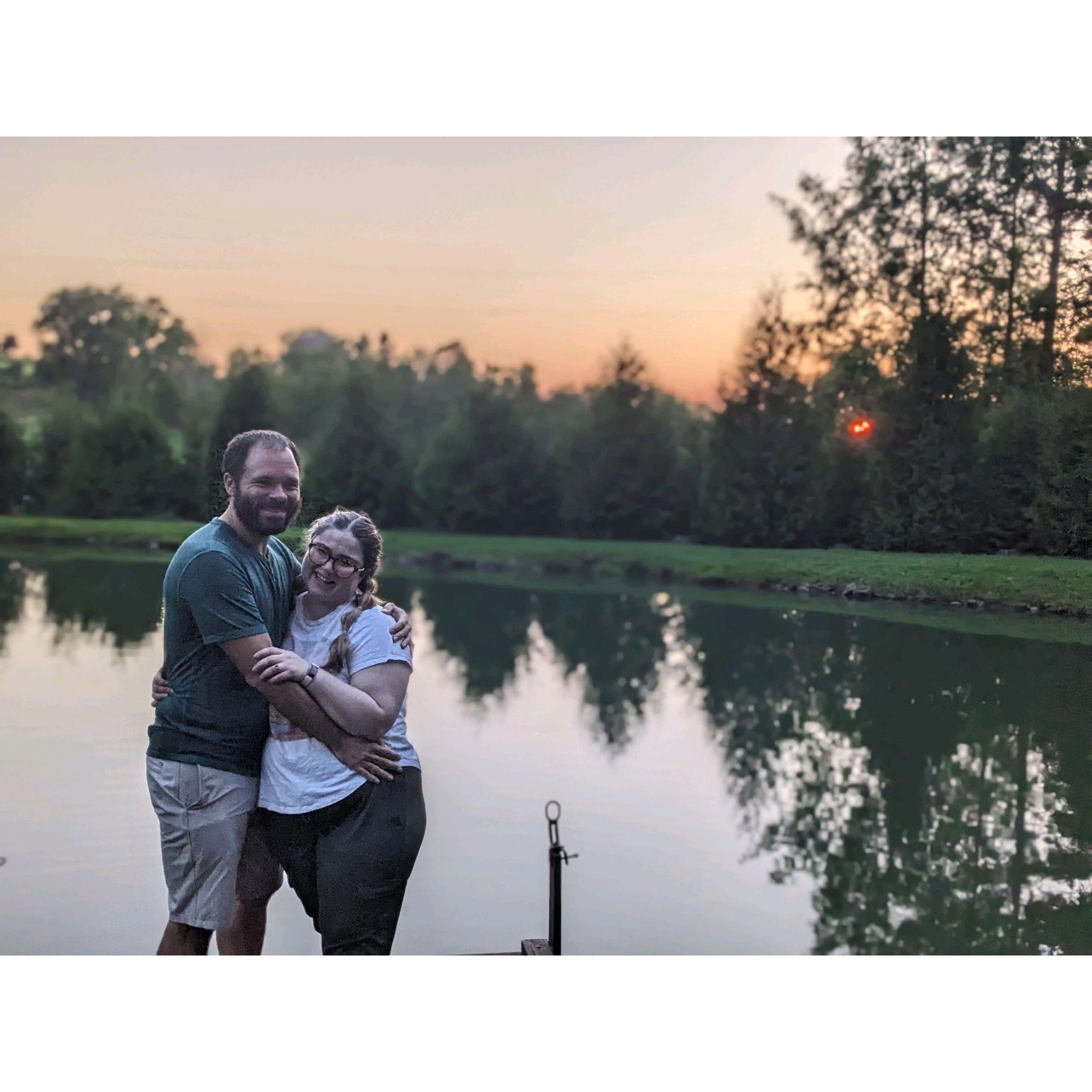 The best photo we got of the proposal.