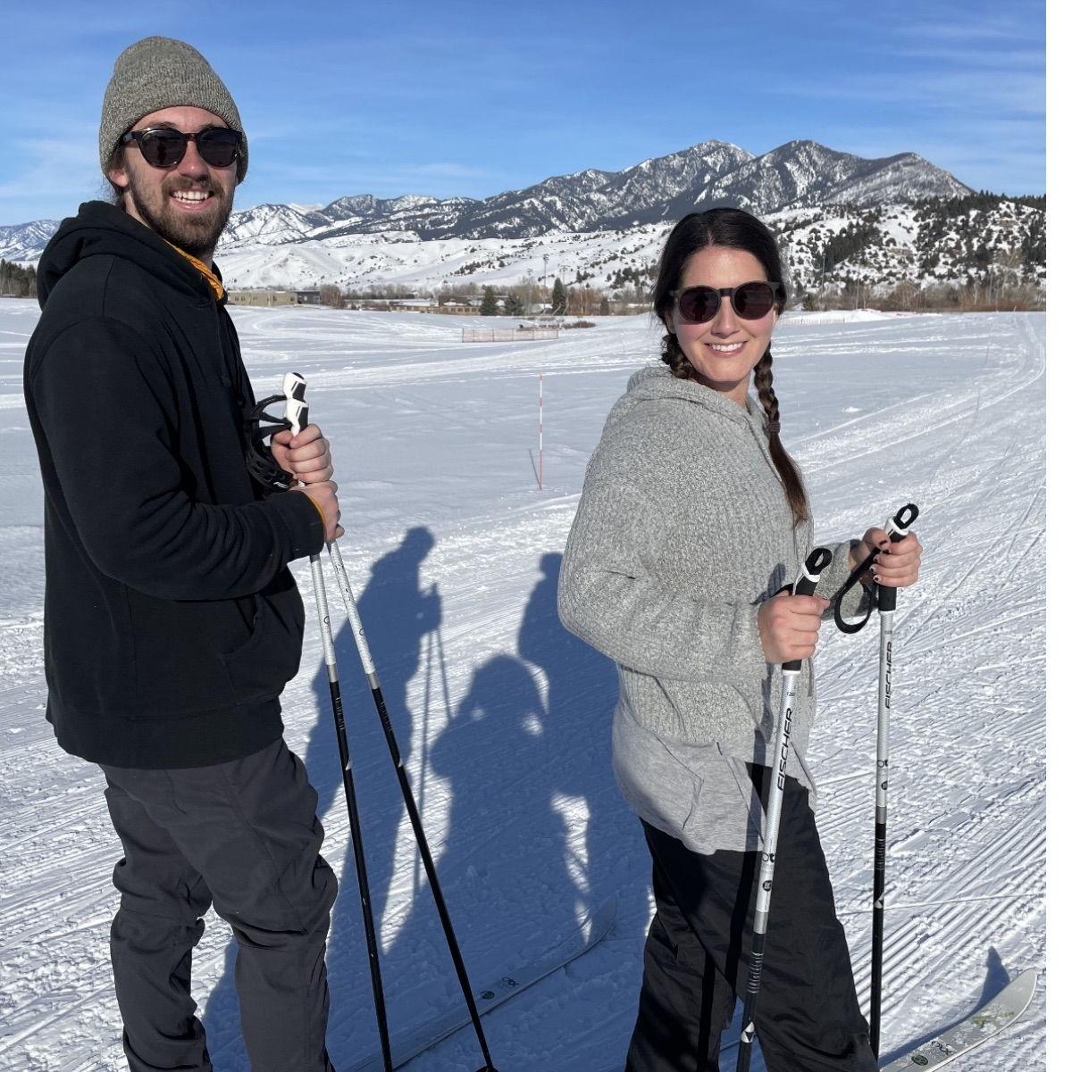1st time cross-country skiing together