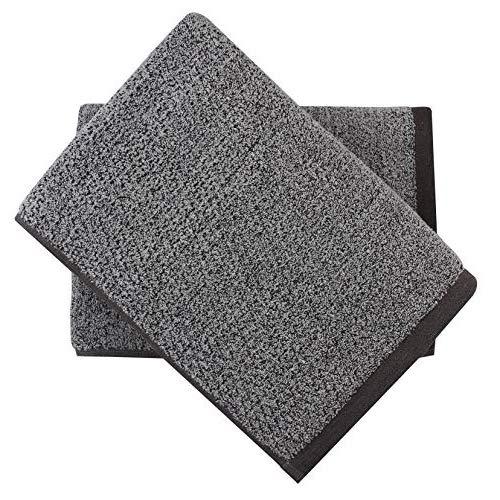 Everplush Diamond Jacquard Bath Towel Set, 2 Pack (30 x 56), Grey