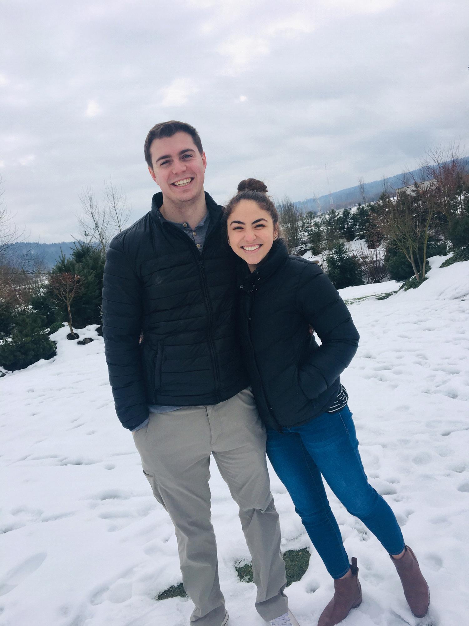 At our wedding venue. We can’t wait to tie the knot right here!