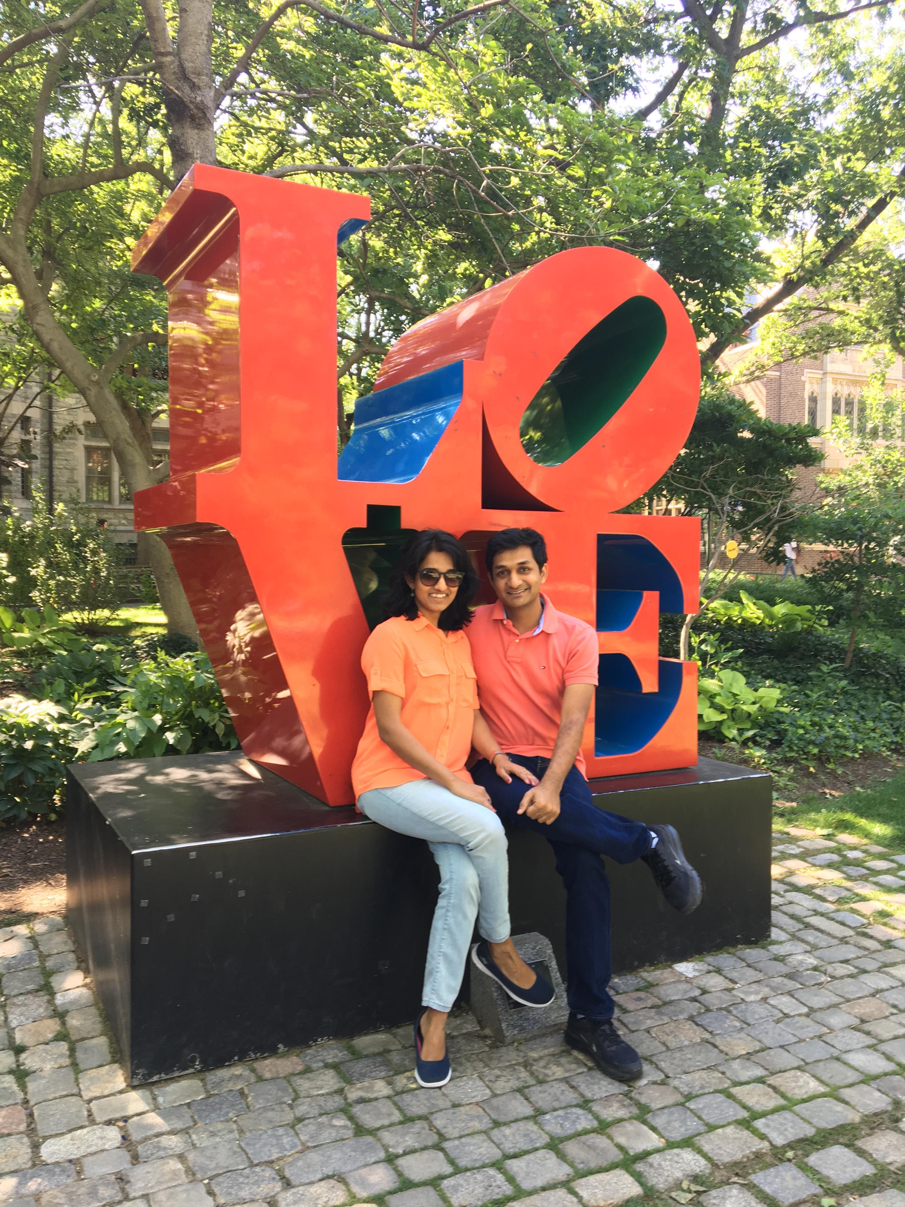 We matched with the LOVE sign!