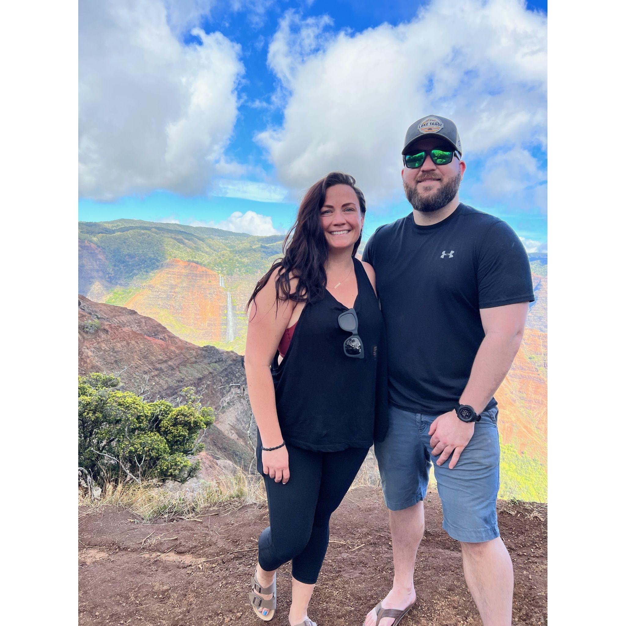 Just after finishing our hike at Waimea Canyon where Joel proposed halfway through