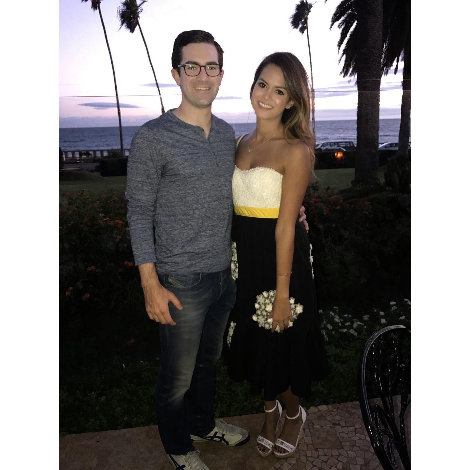 Enjoying the sunset in Santa Barbara.