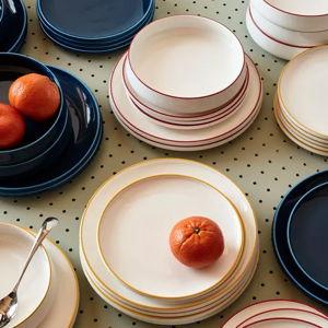 Dansk Kant Dinnerware, Porcelain Dishes | Set of 4 (in yellow)
