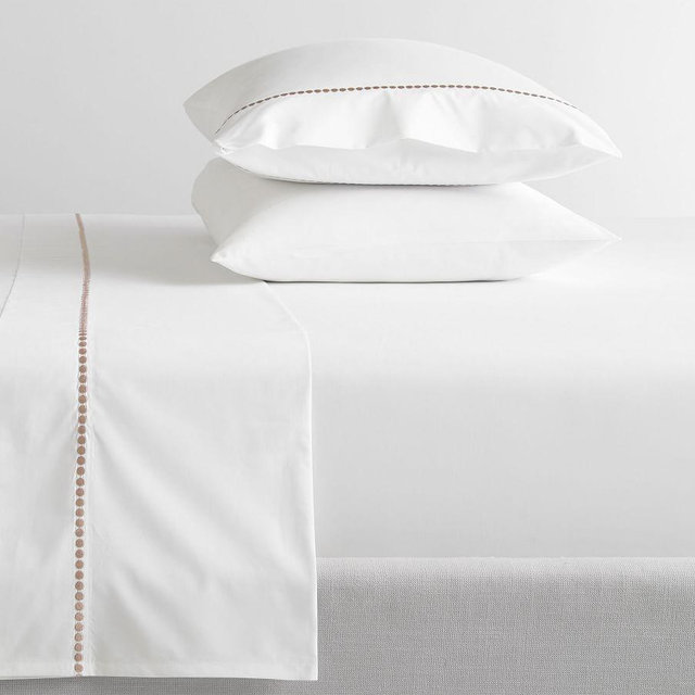 Pearl Organic Percale Sheet Set, Simply Taupe, Queen