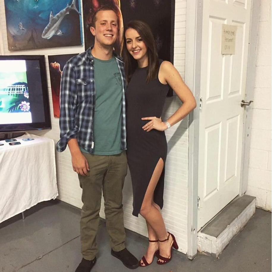 At our bestfriend Ethan's art show on Liz's 21st birthday!