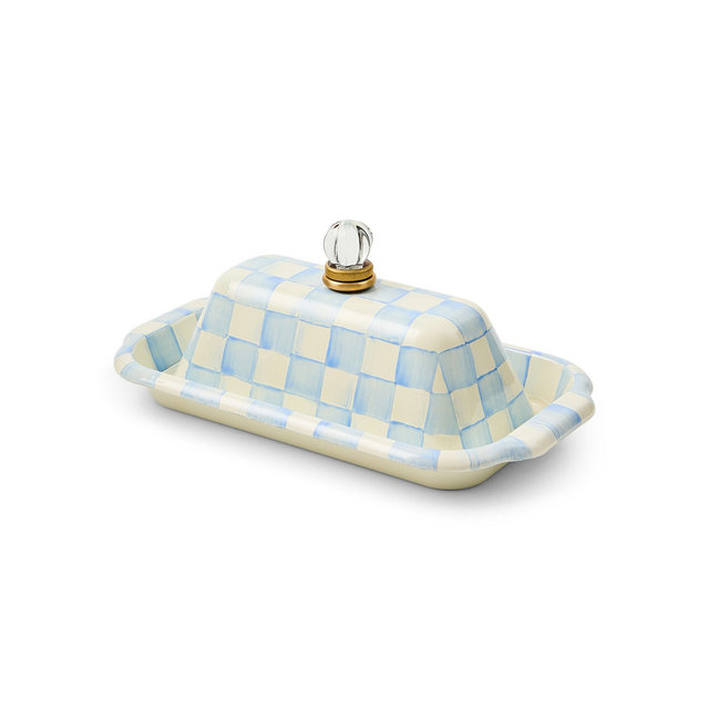 MacKenzie-Childs Sky Check 5" Butter Box