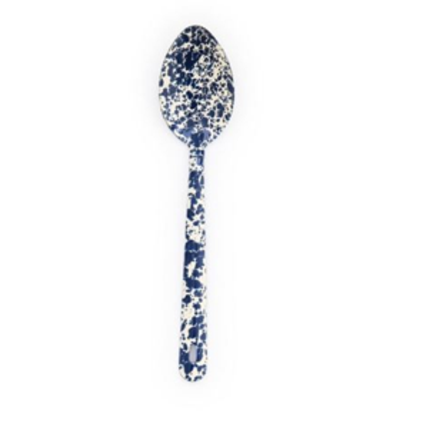 Navy and Cream Splatter - Large Serving Spoon