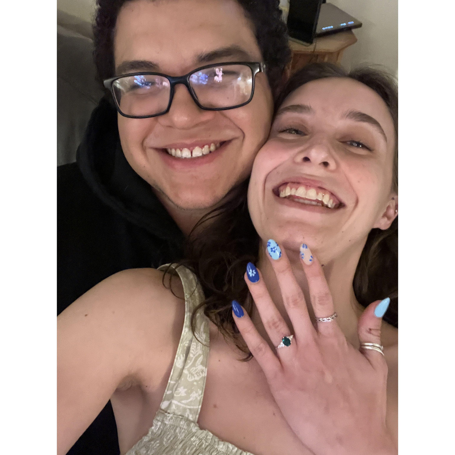 Minutes after we got engaged - 2024