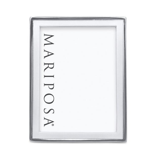 Mariposa Signature White 5" x 7" Picture Frame