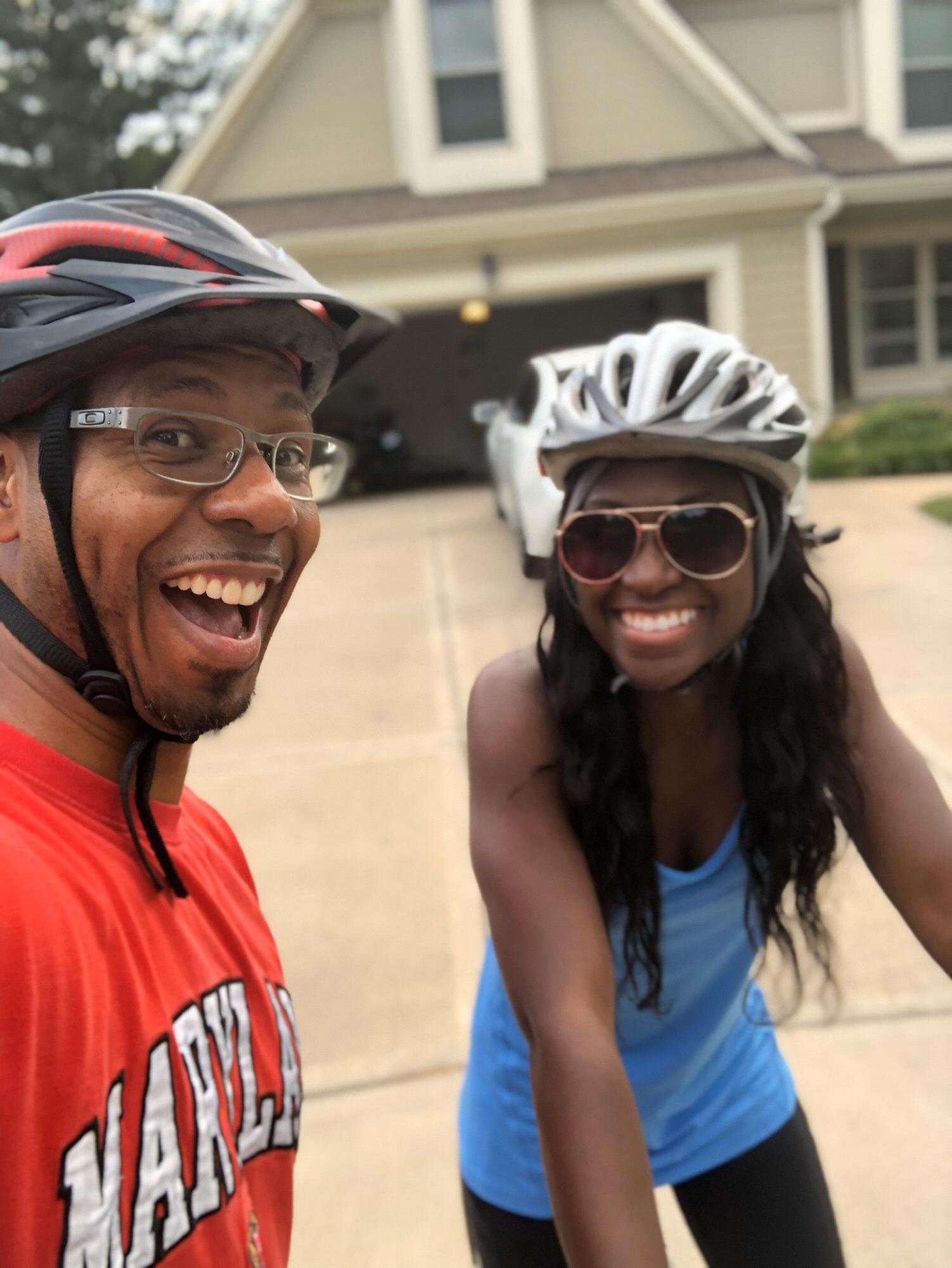 Going for an evening bike ride