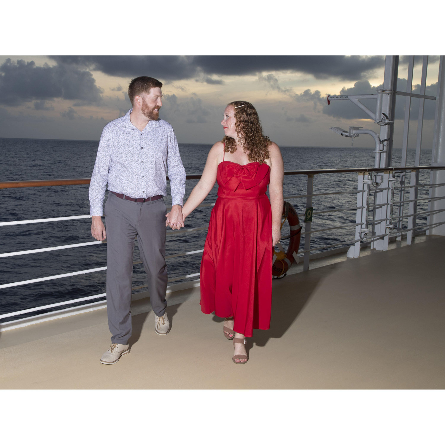 We got these photos taken the day after our engagement on the cruise!