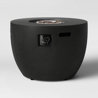 36" Round Pipestone Propane Fire Bowl - Black - Project 62™