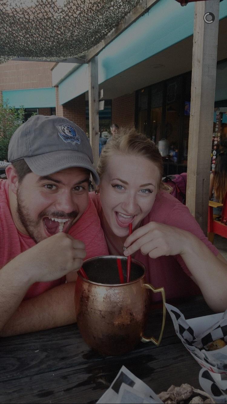 Sharing a large Moscow Mule!