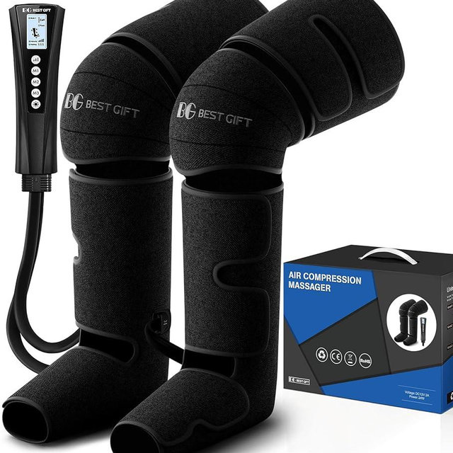 Mother's Day & Father's Day Gifts for Mom & Dad from Daughter or Son, Air Compression Foot & Leg Massager with Heat - Relief for Varicose Veins & Muscle Fatigue - Ideal Christmas Gift for Men & Women