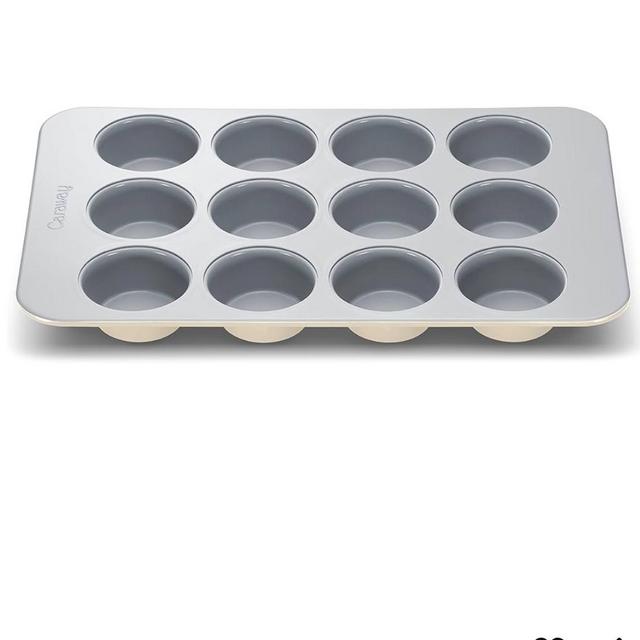 Caraway Non-Stick Ceramic 12-Cup Muffin Pan- Cream