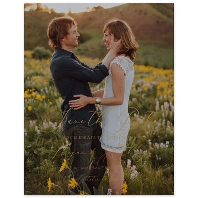 Gold, Yellow Wedding Digital Save the Date - Meadowlark Photo