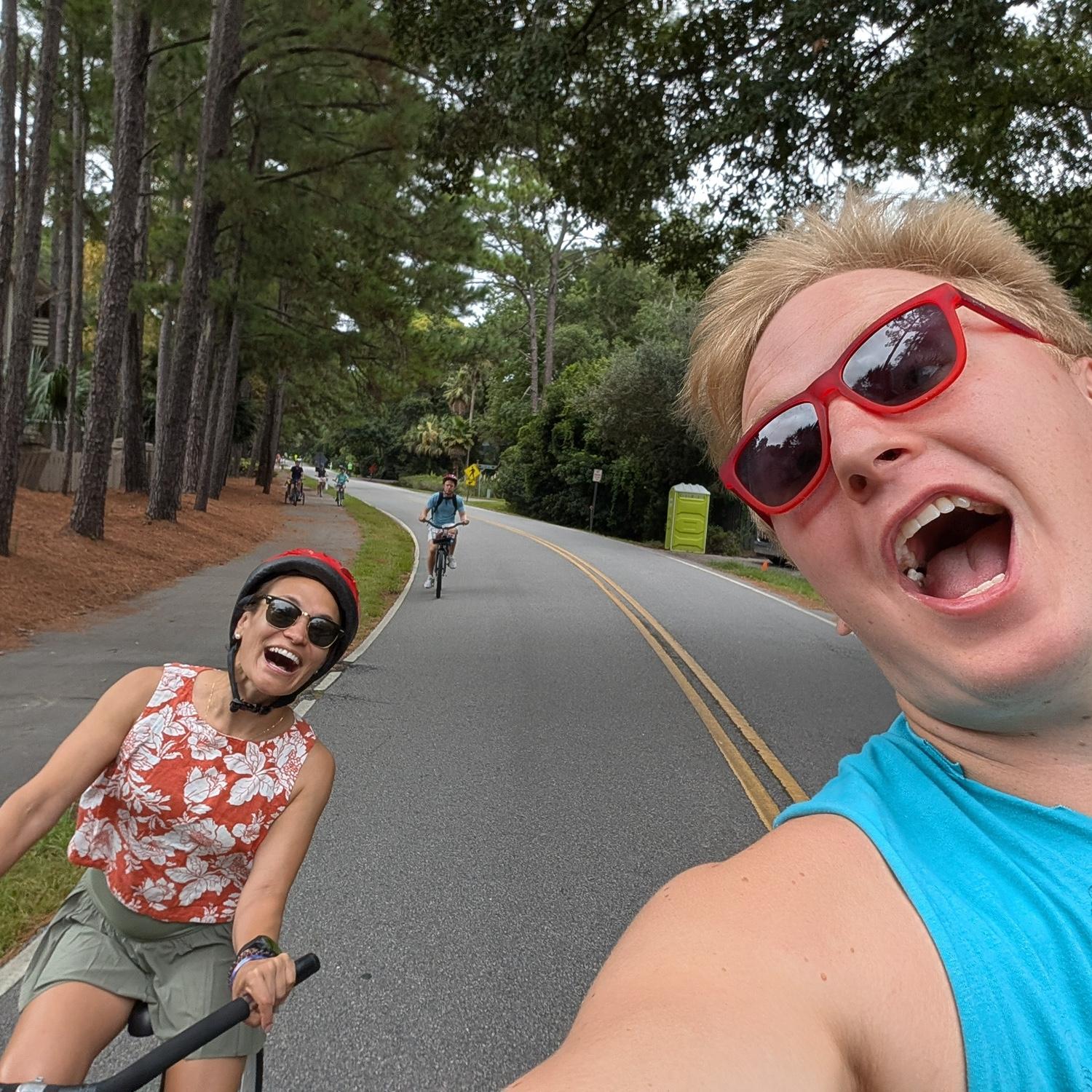Biking to see the Hilton Head lighthouse before realizing that’s not possible!