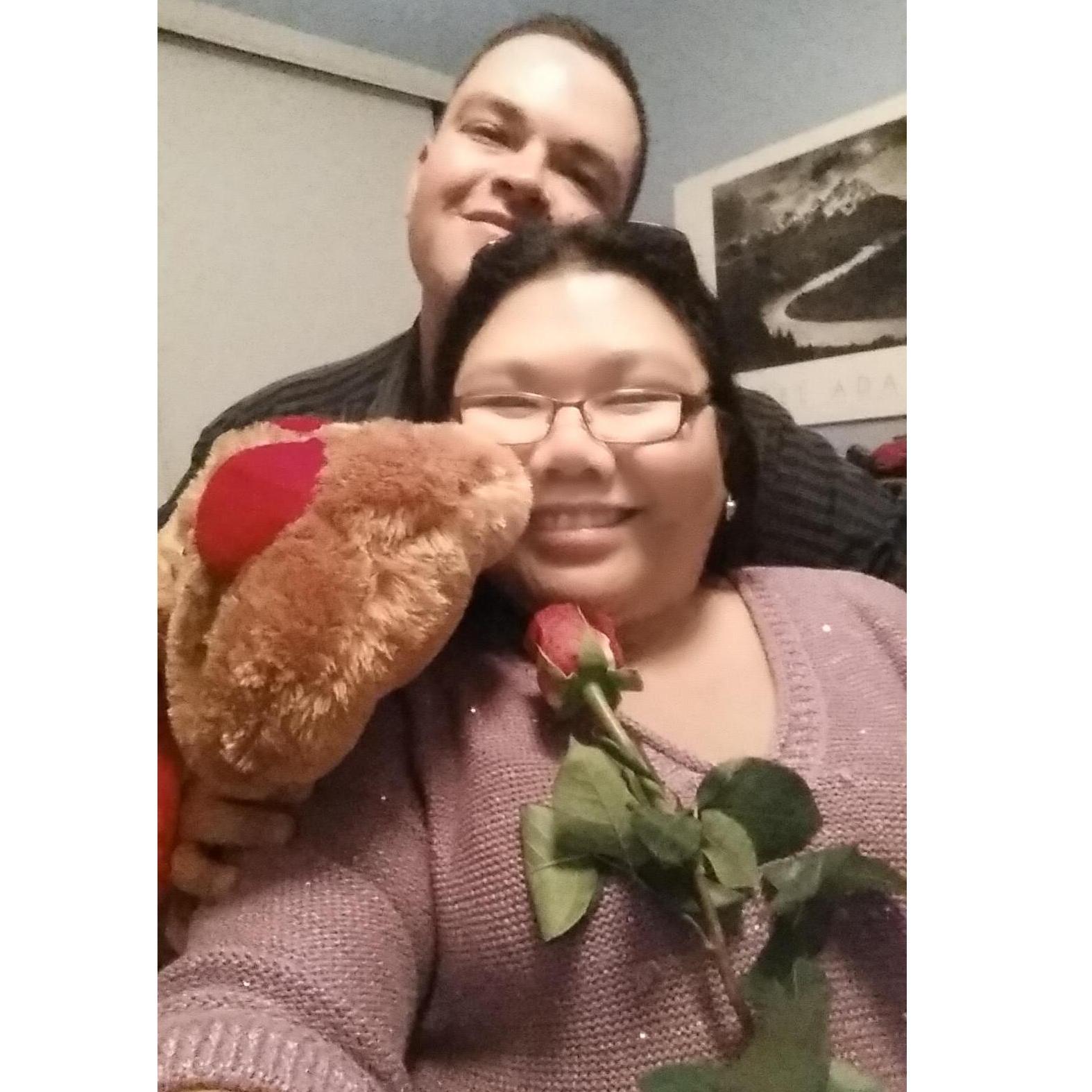 Our first Valentine's Day together February 14, 2015