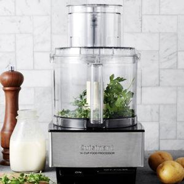 Cuisinart Food Processor, 14-Cup Vegetable Food Chopper for Mincing, Dicing, Shredding, Puree & Kneading Dough, 720-Watt Motor, Stainless Steel, DFP-14BCNY