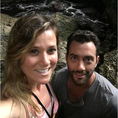 Cave exploring in Puerto Rico - covered in bug spray.