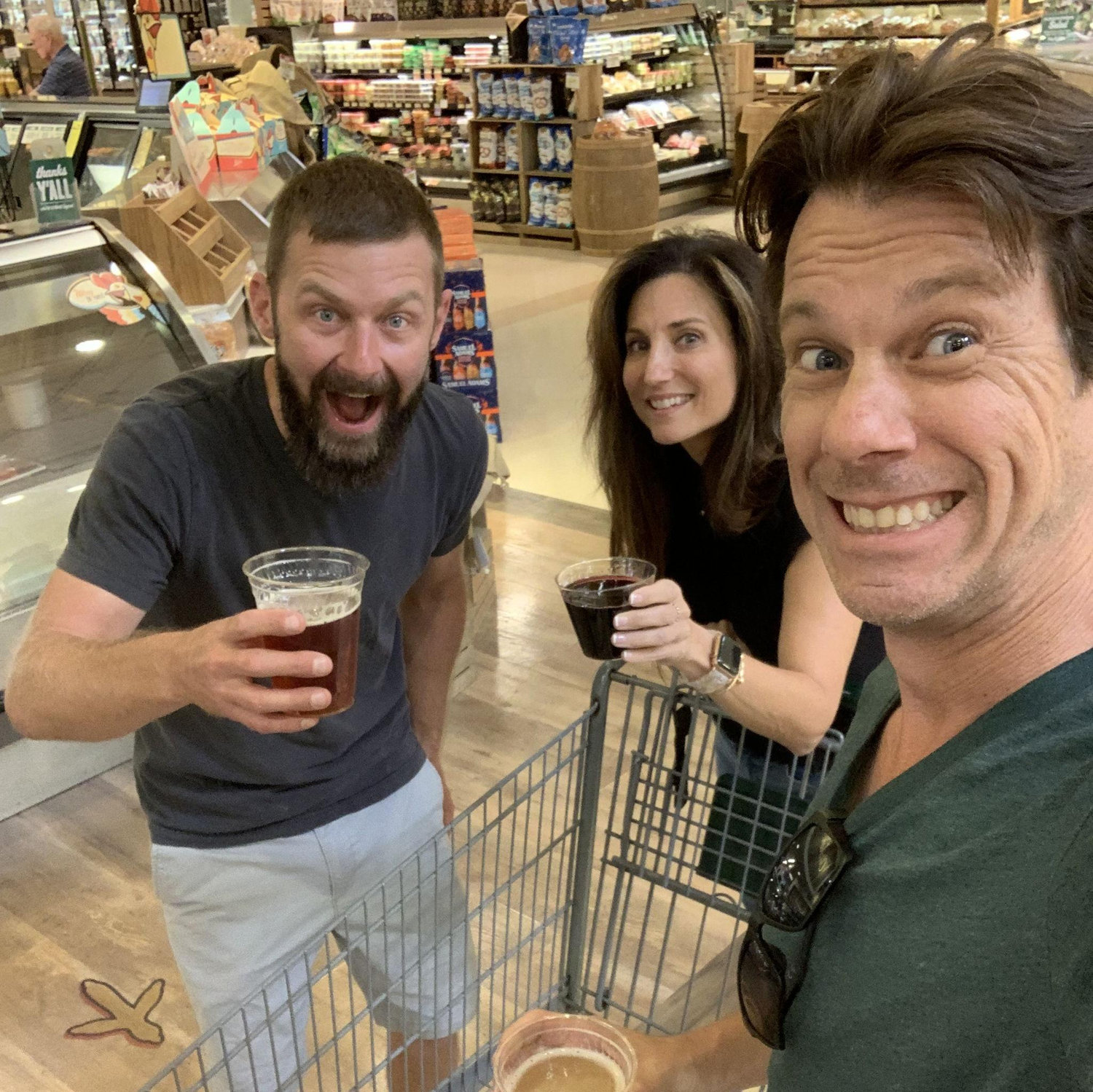 Justin knows allll the good spots. Grocery shopping with alcohol in North Carolina.