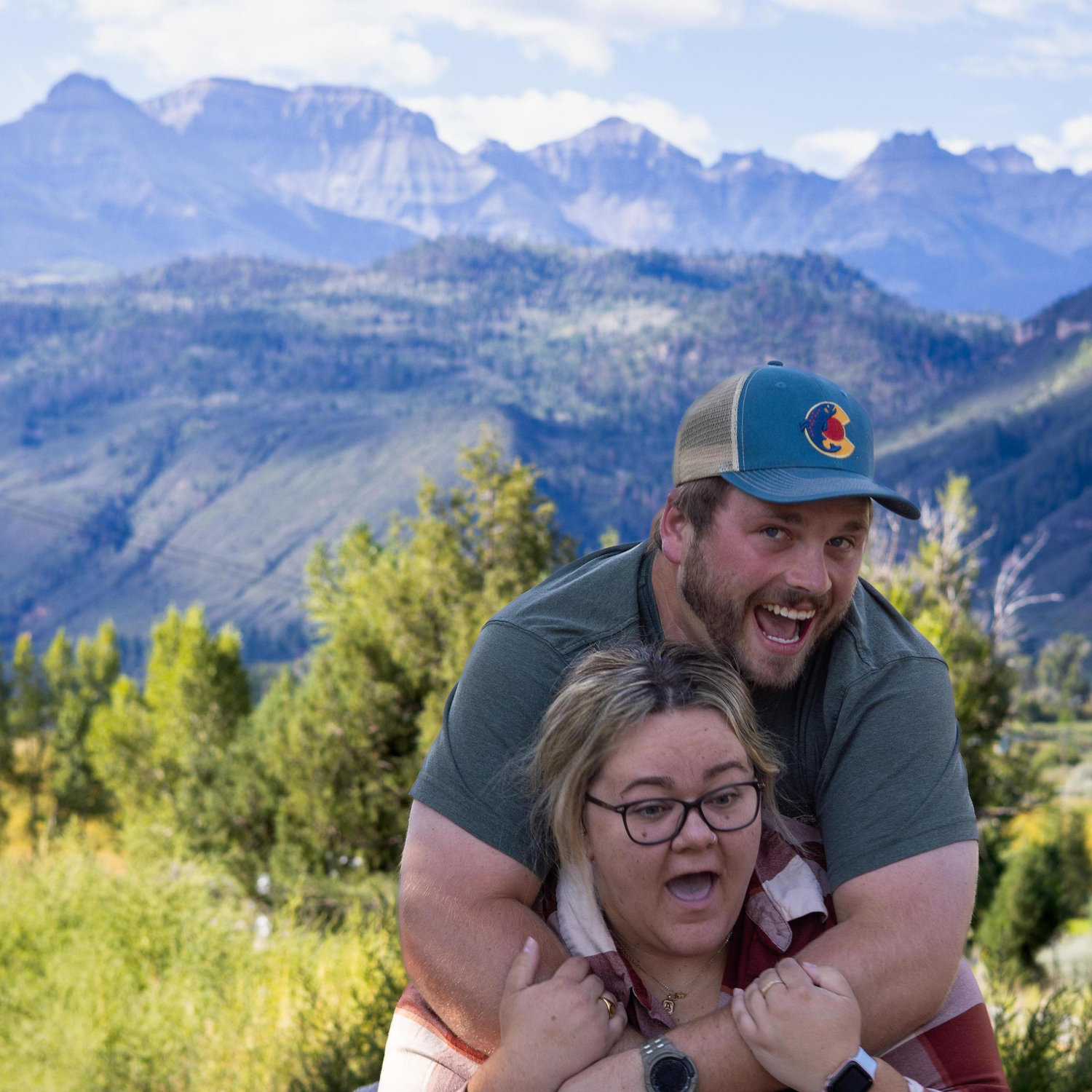 A couple of goofballs in the mountains in 2024.